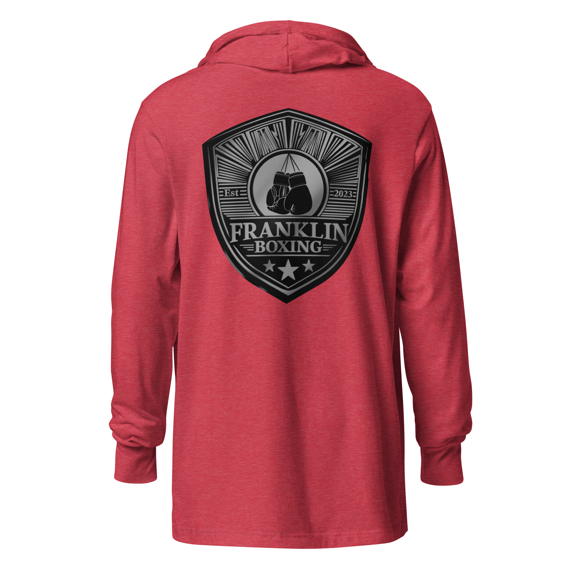 Franklin Boxing | Black Hooded Long Sleeve Tee - Clutch -
