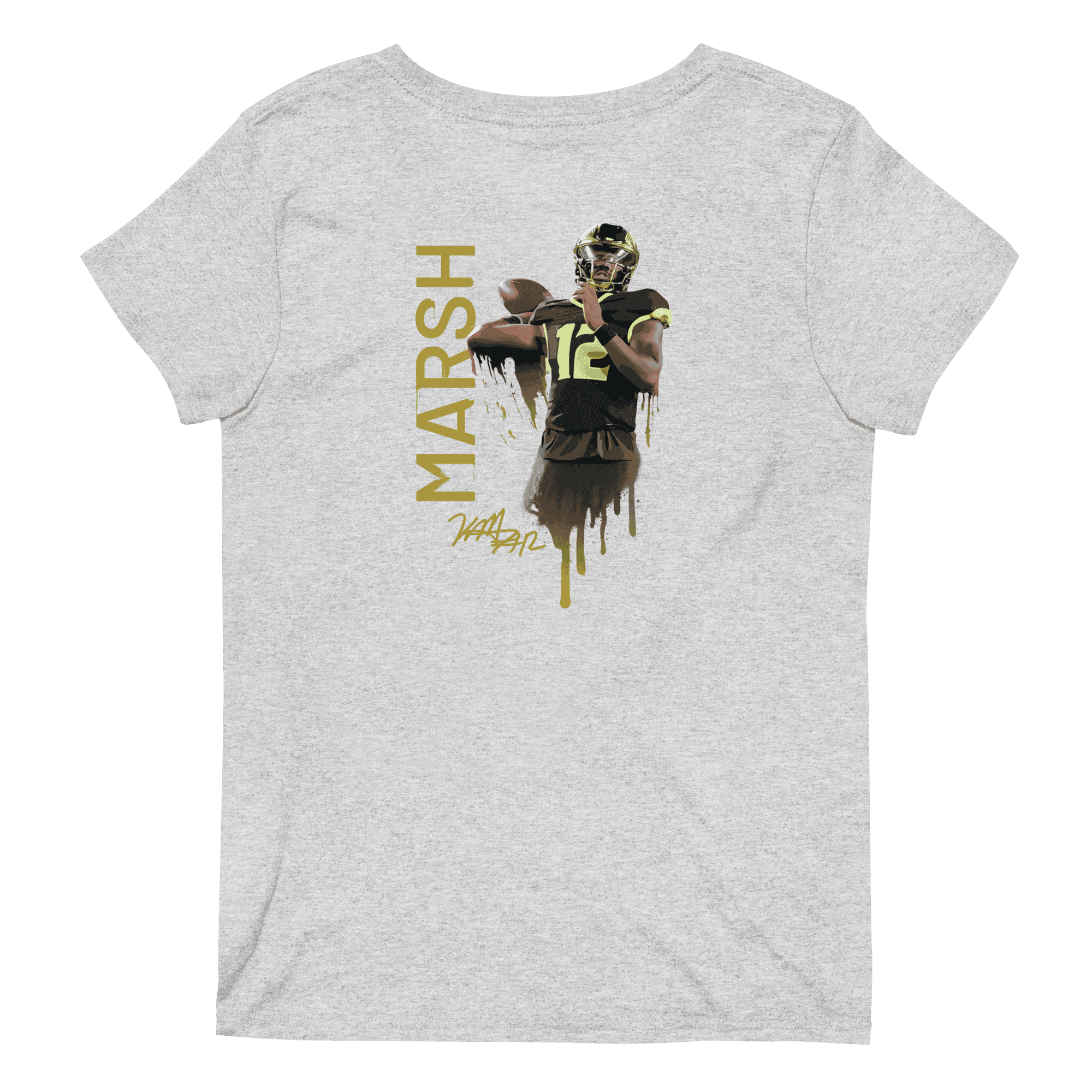 Katravis Marsh | Mural & Patch V-neck T-shirt - Clutch - Clothing