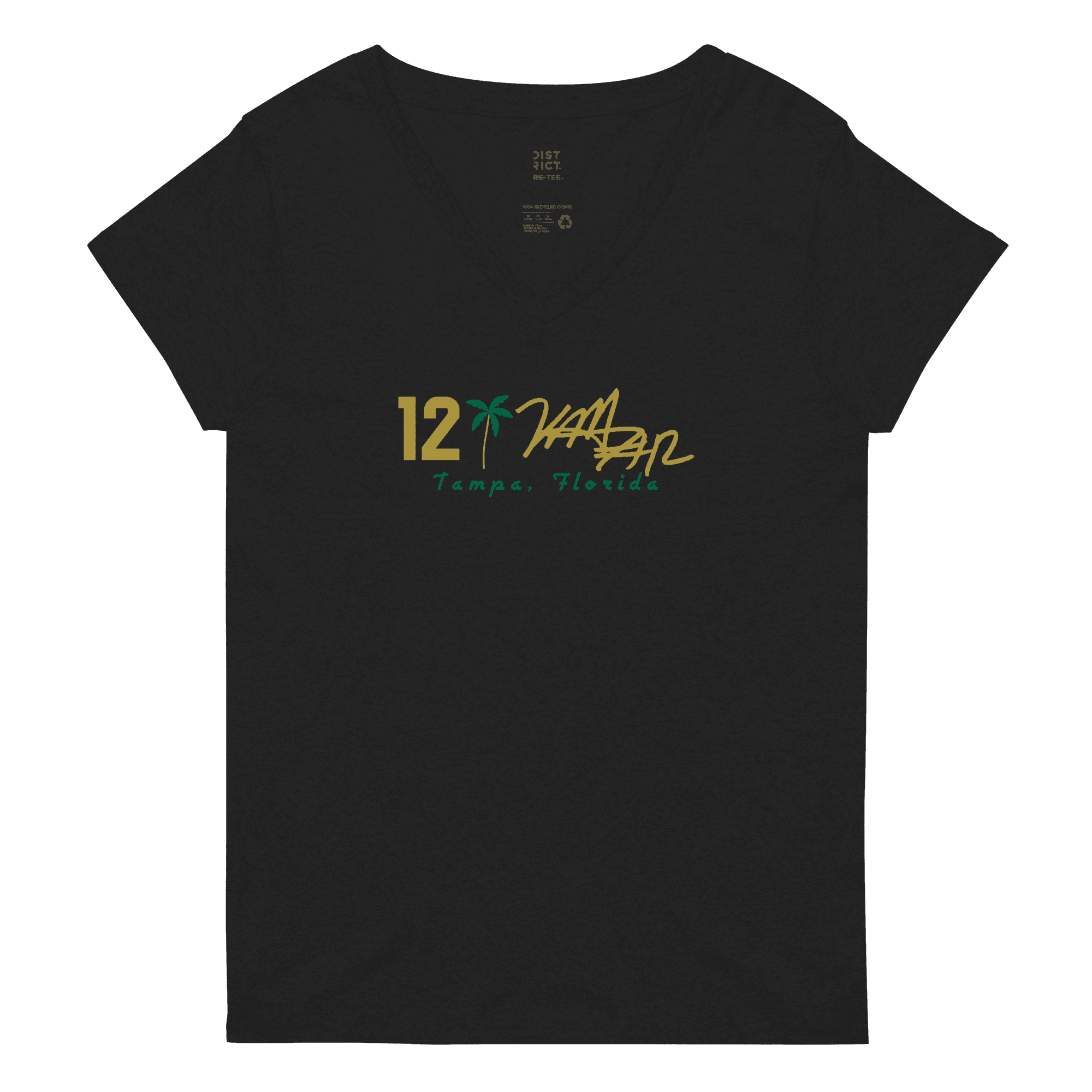 Katravis Marsh | Mural & Patch V-neck T-shirt - Clutch - Clothing