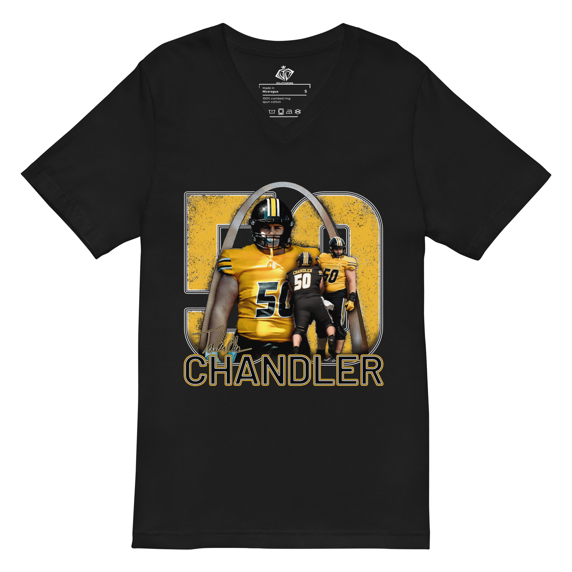 Talan Chandler | Mural V-neck T-shirt - Clutch -