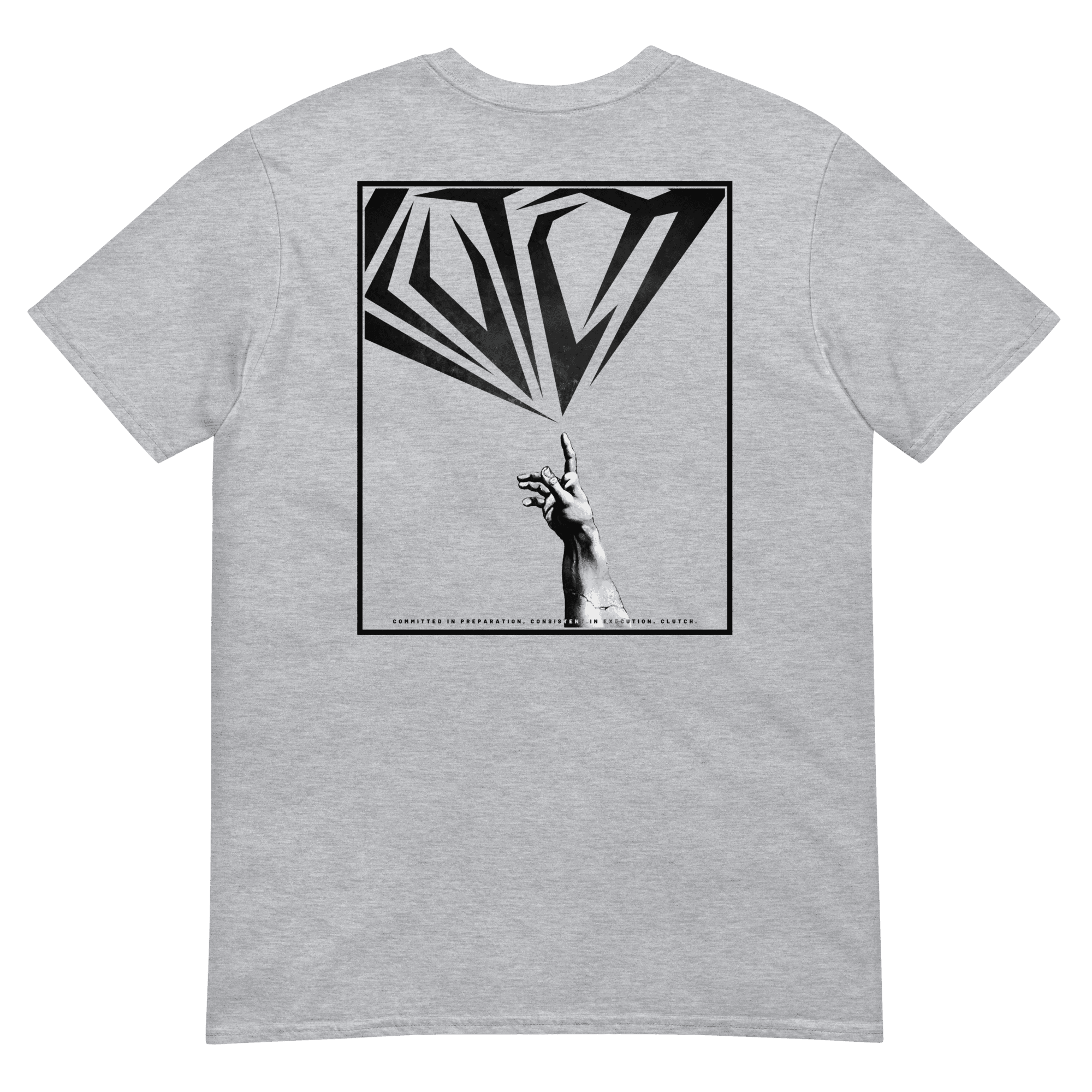 Touch Greatness | Back Print Classic Cotton T-shirt - Clutch -