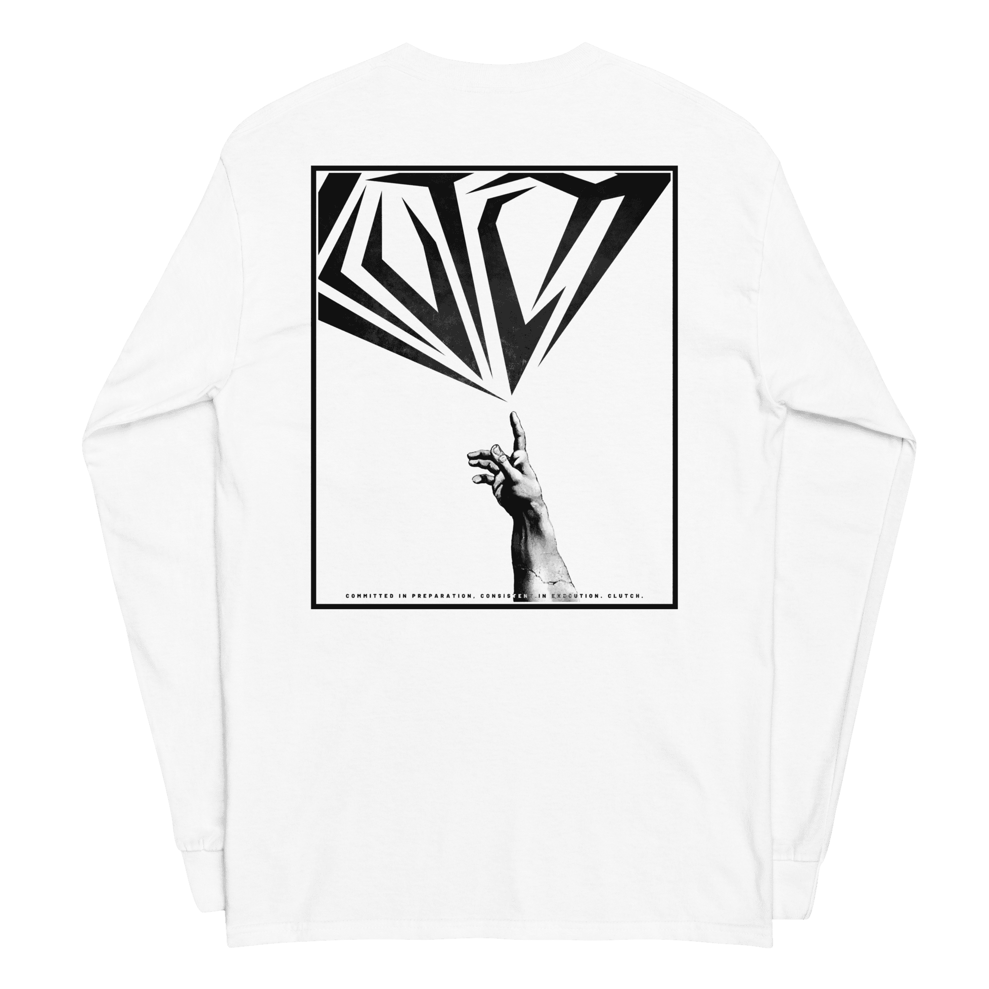 Touch Greatness | Back Print Long Sleeve Shirt - Clutch -