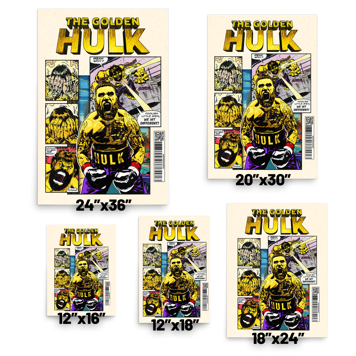 Golden Hulk | '5-0' Mural Poster