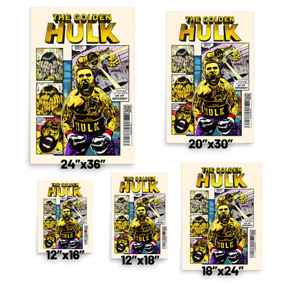 Golden Hulk | '5-0' Mural Poster