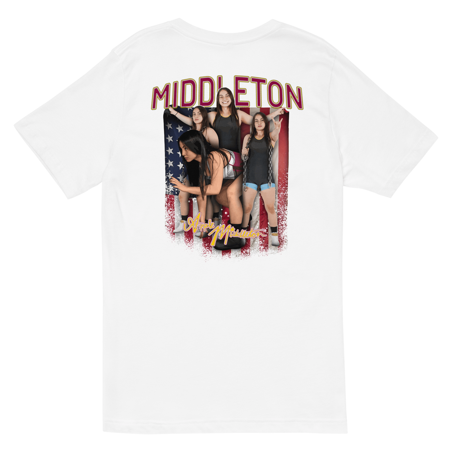 Apple Middleton | Mural & Patch V-neck T-shirt - Clutch -