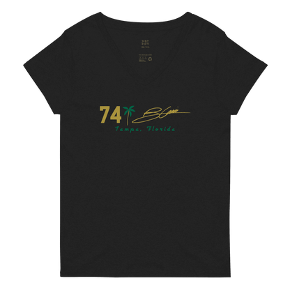 Brad Cecil | Mural & Patch V-neck T-shirt - Clutch - Clothing