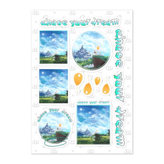 Chase Saldate | Chase Your Dream Sticker Sheet - Clutch -