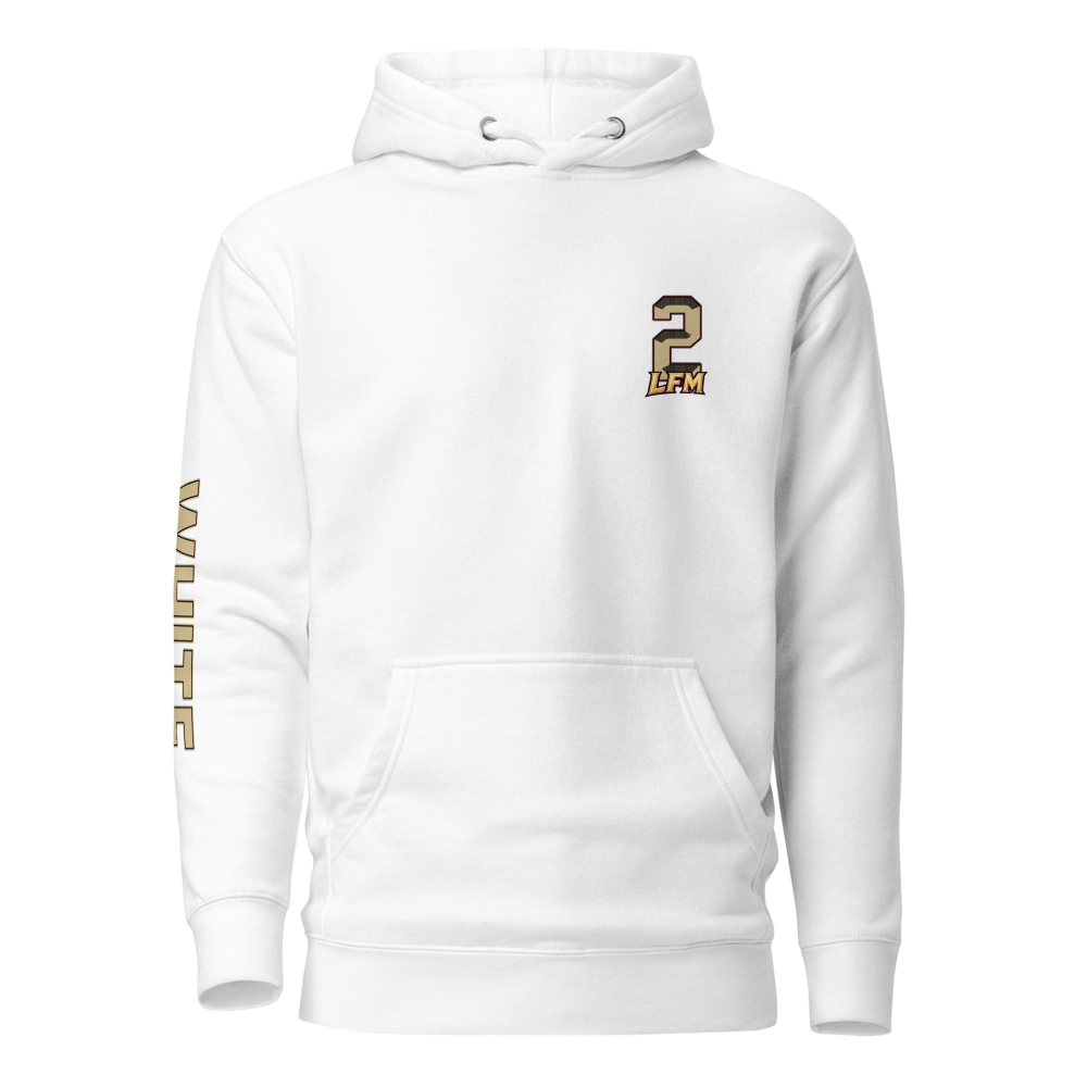 Trace White | Jersey Style Hoodie