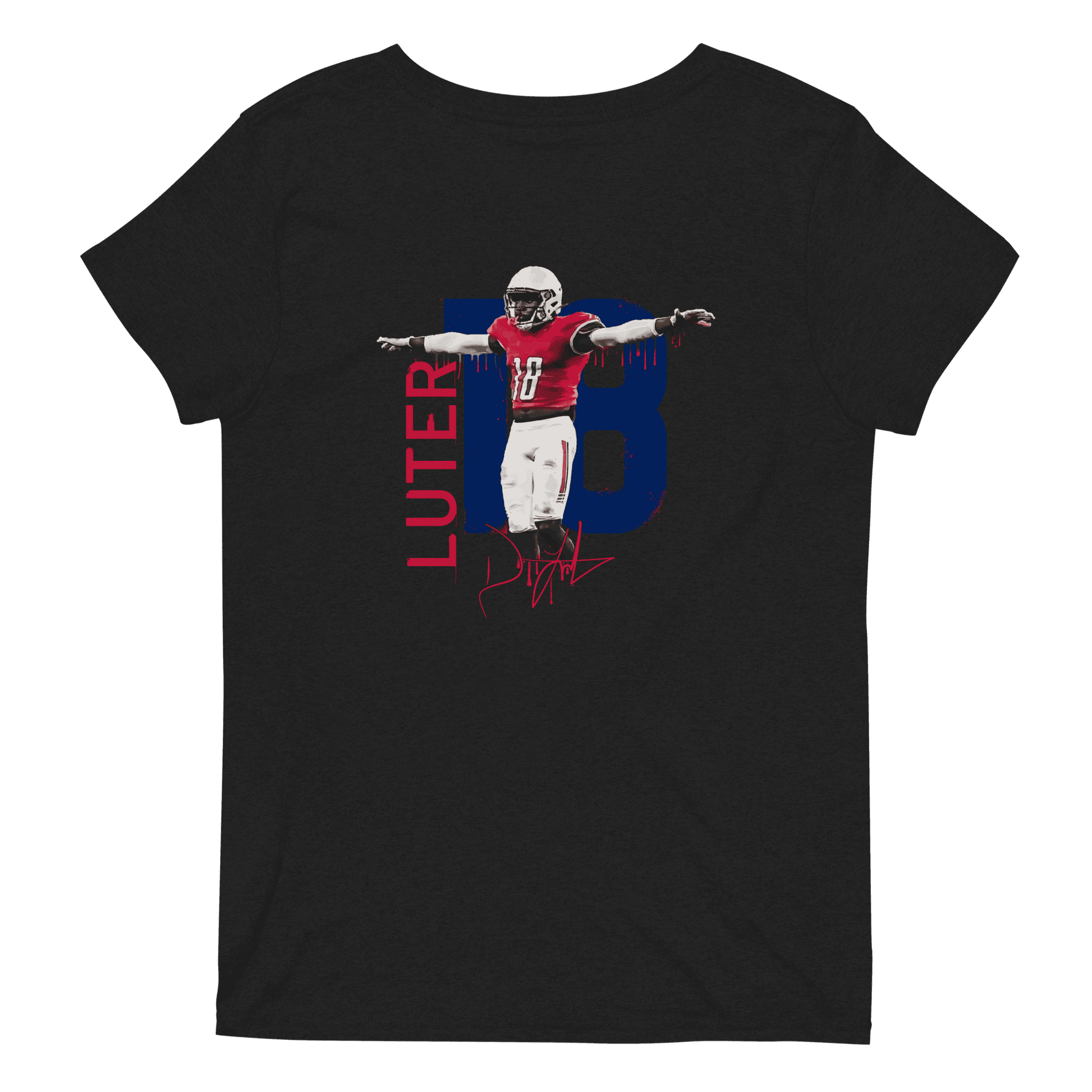 Darrell Luter Jr. | Mural & Player Patch V-Neck T-Shirt - Clutch - Clothing