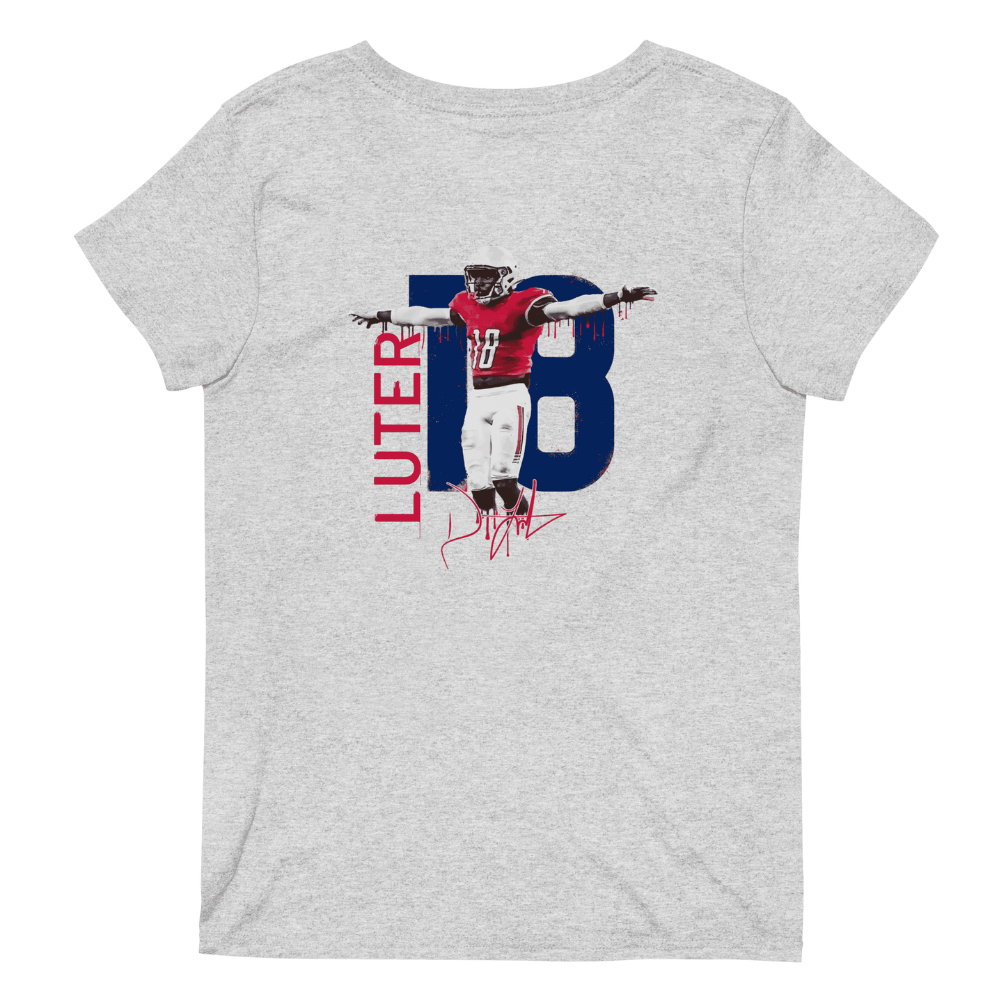 Darrell Luter Jr. | Mural & Player Patch V-Neck T-Shirt - Clutch - Clothing
