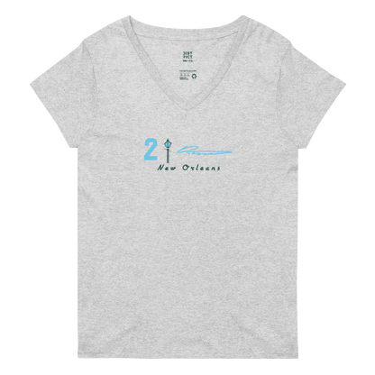 Duece Watts | Mural & Patch V-neck T-shirt - Clutch - Clothing