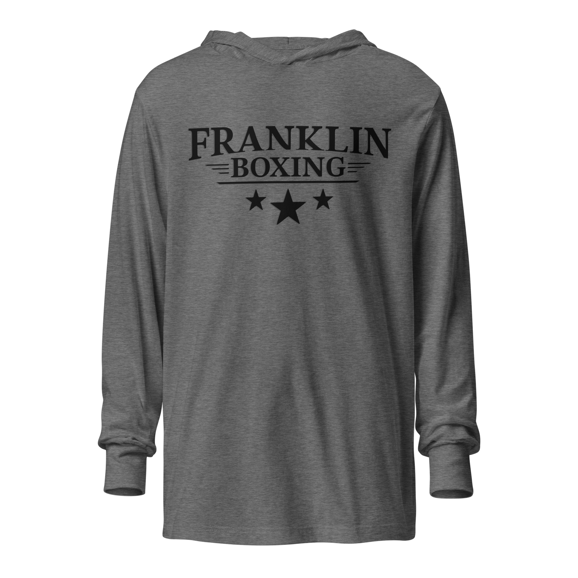 Franklin Boxing | Black Hooded Long Sleeve Tee - Clutch -