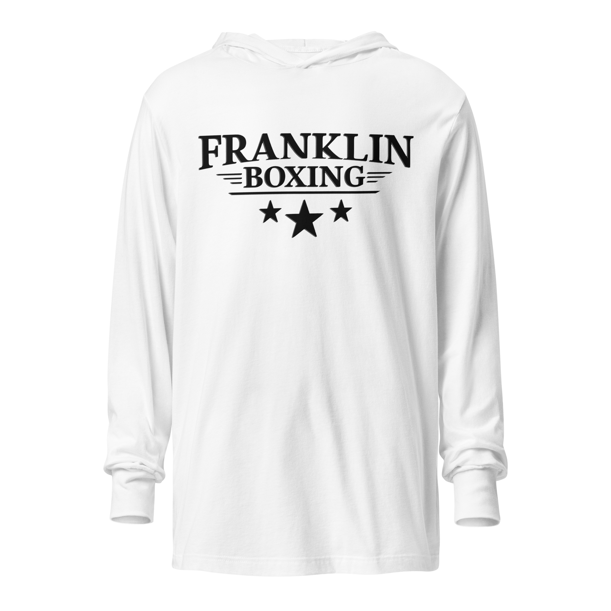 Franklin Boxing | Black Hooded Long Sleeve Tee - Clutch -