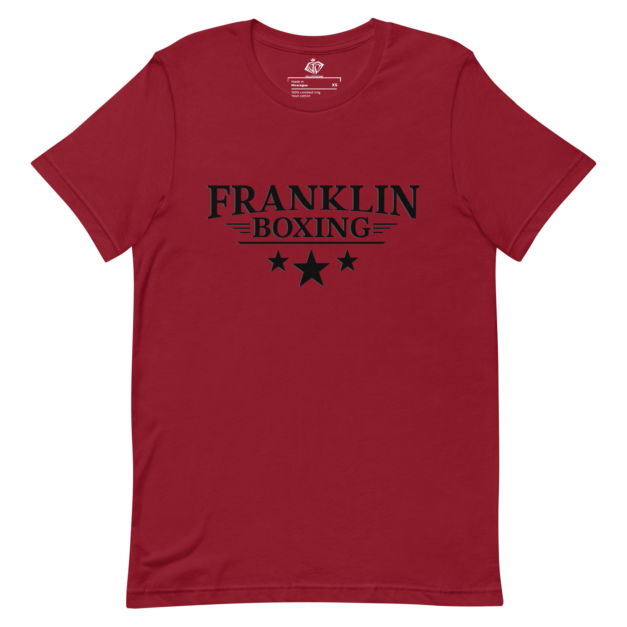 Franklin Boxing | Black Staple Cotton Shirt Printed Back - Clutch -