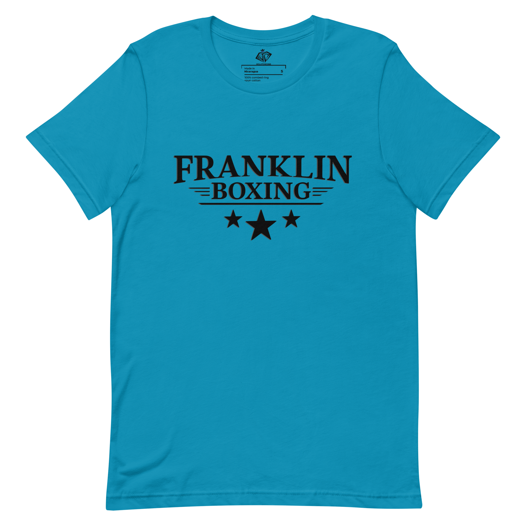 Franklin Boxing | Black Staple Cotton Shirt Printed Back - Clutch -