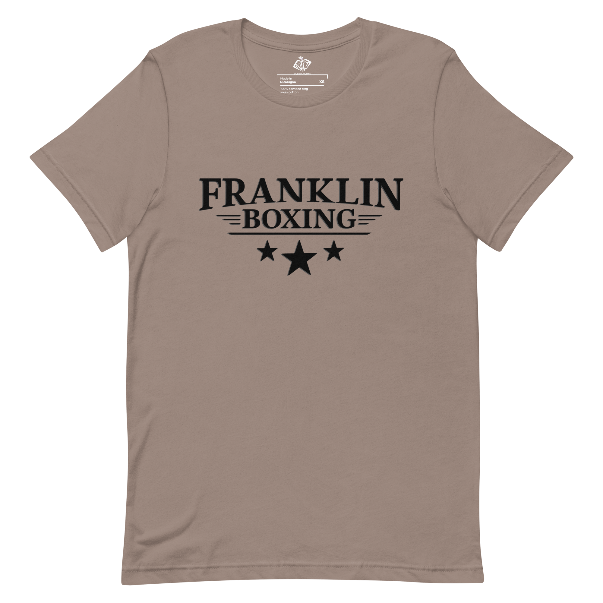 Franklin Boxing | Black Staple Cotton Shirt Printed Back - Clutch -