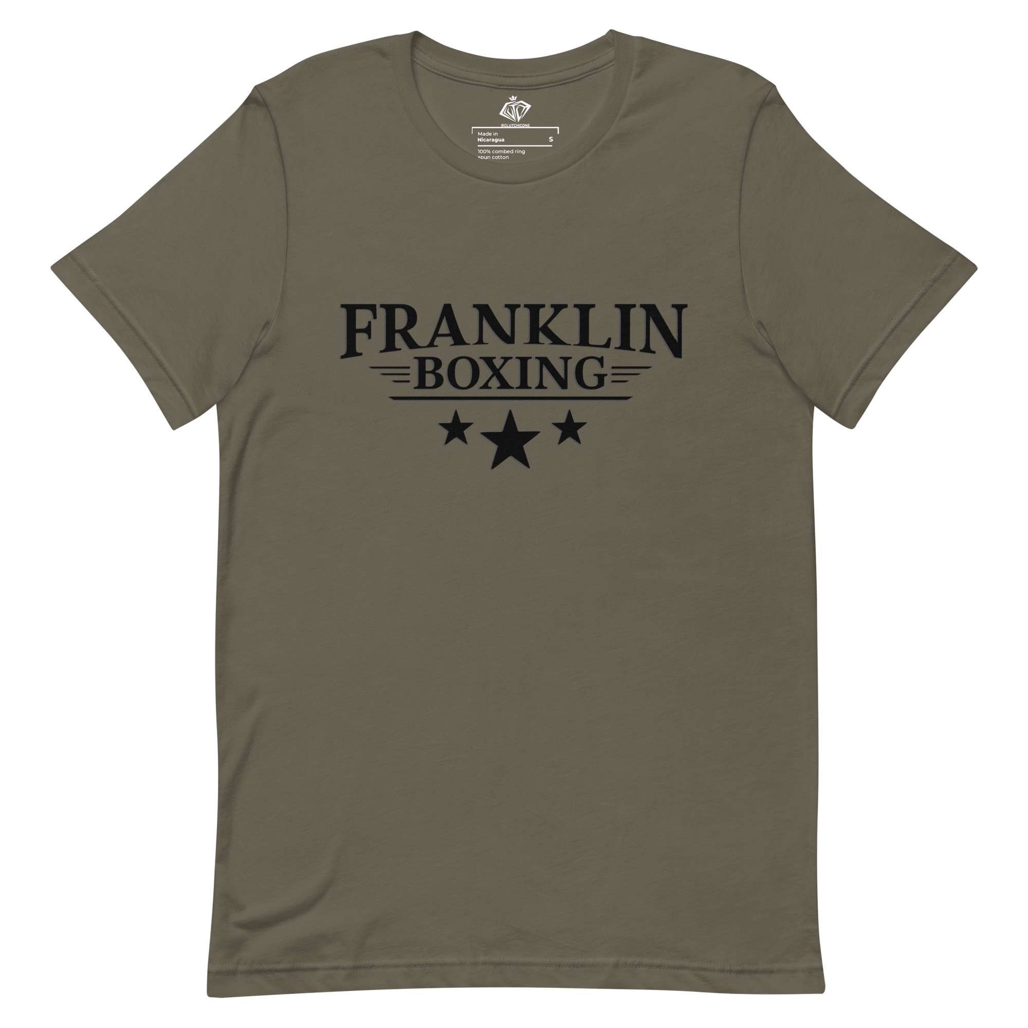 Franklin Boxing | Black Staple Cotton Shirt Printed Back - Clutch -