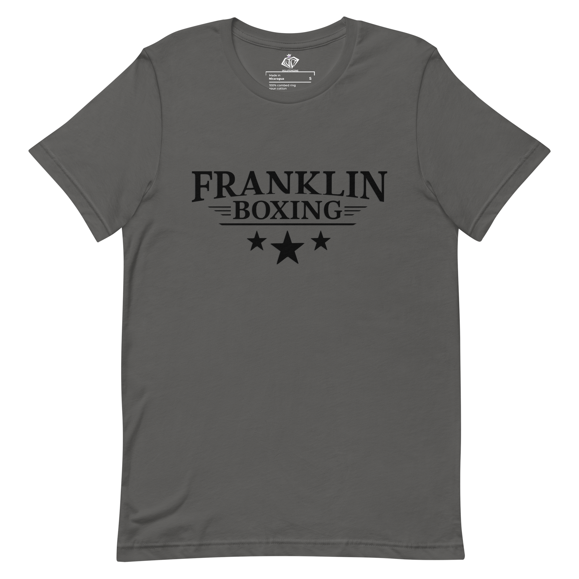 Franklin Boxing | Black Staple Cotton Shirt Printed Back - Clutch -