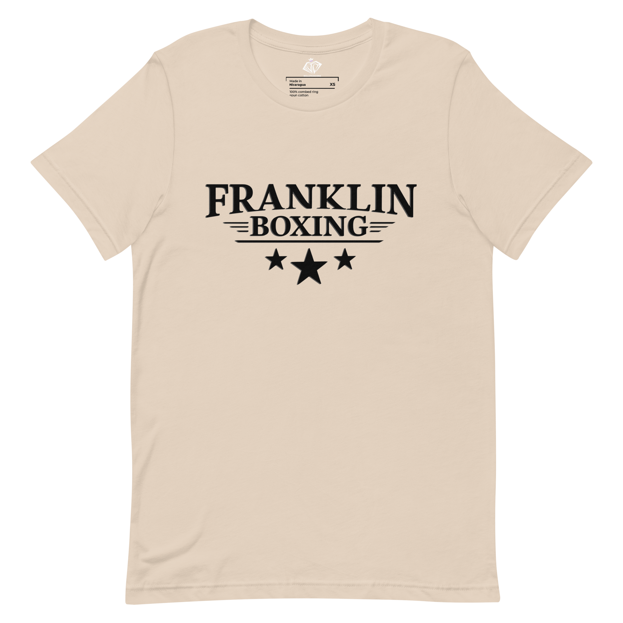 Franklin Boxing | Black Staple Cotton Shirt Printed Back - Clutch -