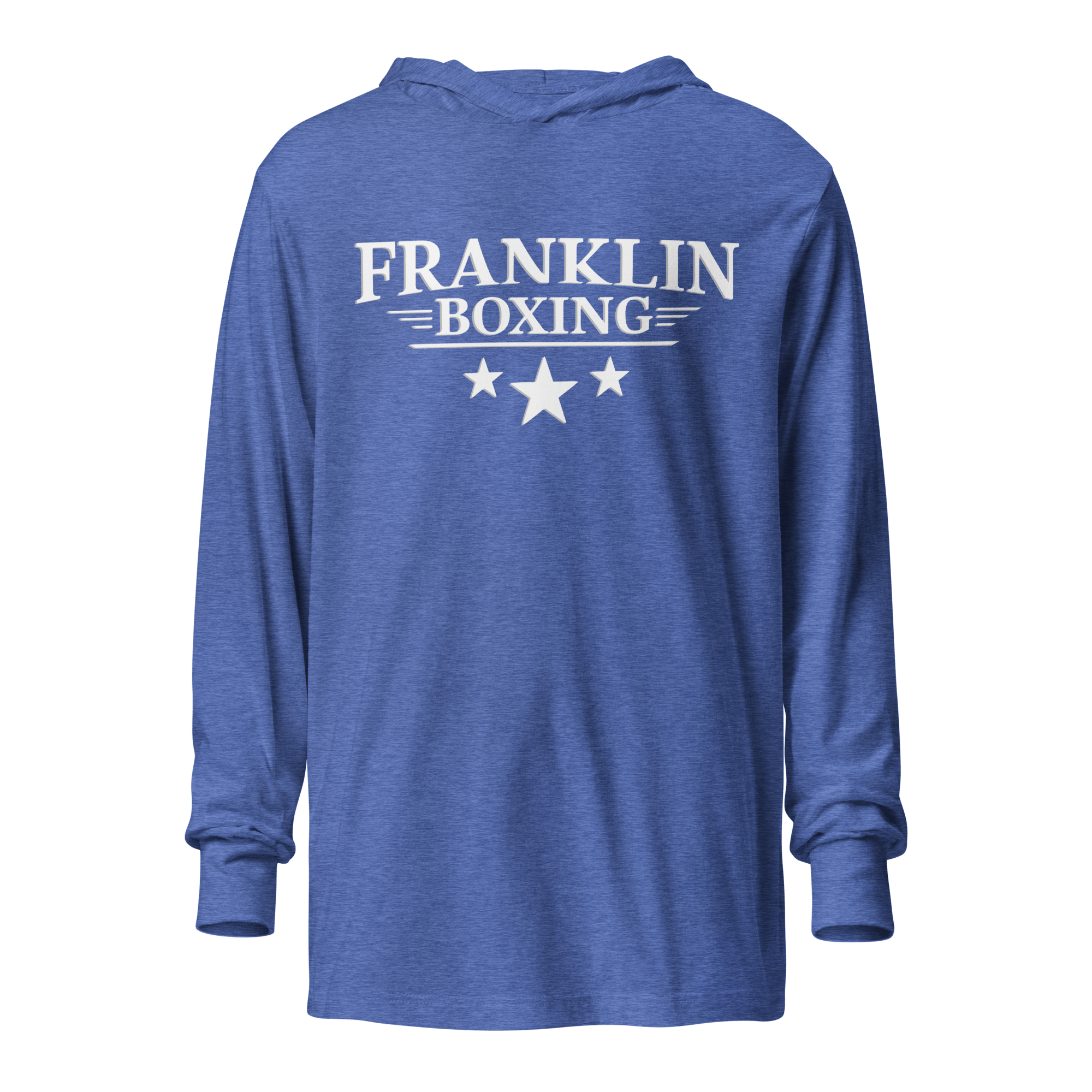 Franklin Boxing | White Hooded Long Sleeve Tee - Clutch -