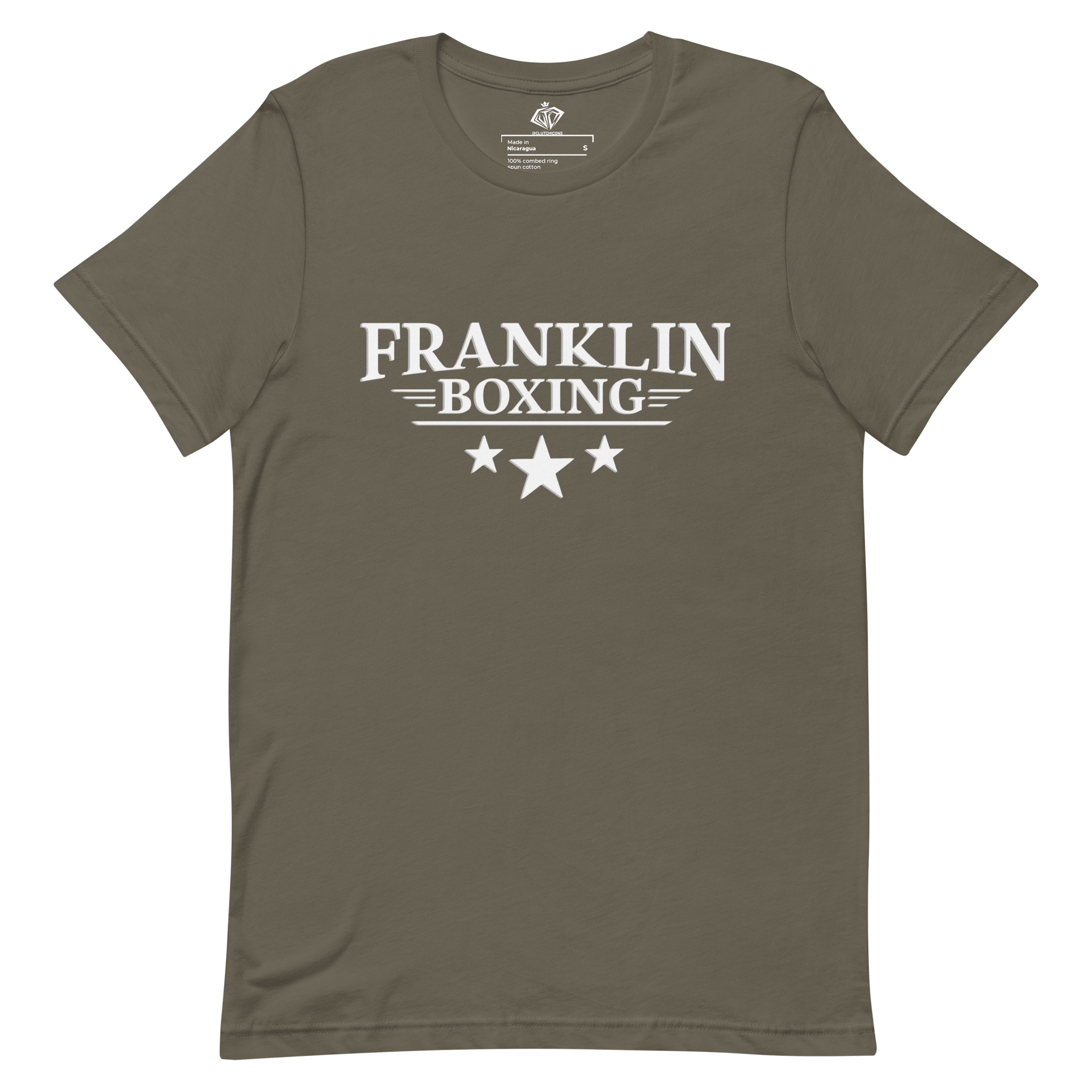 Franklin Boxing | White Staple Cotton Shirt Printed Back - Clutch -