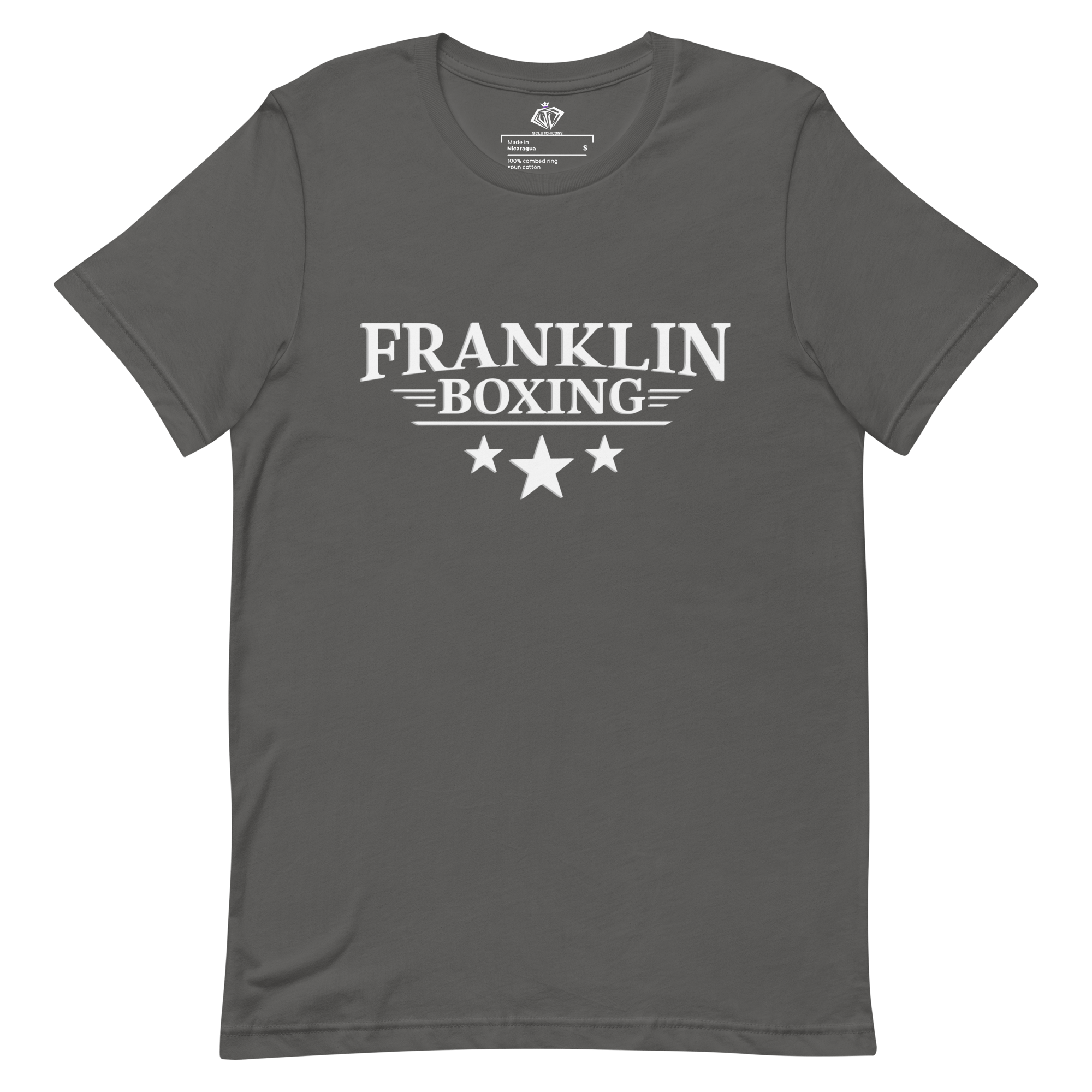 Franklin Boxing | White Staple Cotton Shirt Printed Back - Clutch -