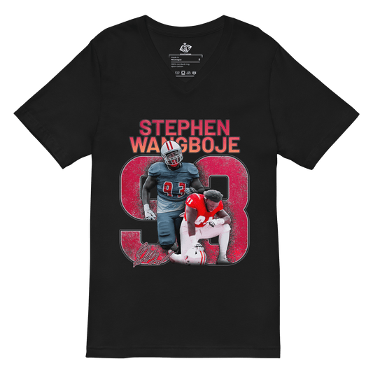Glory Stephen-Wangboje | Mural V-neck T-shirt - Clutch -