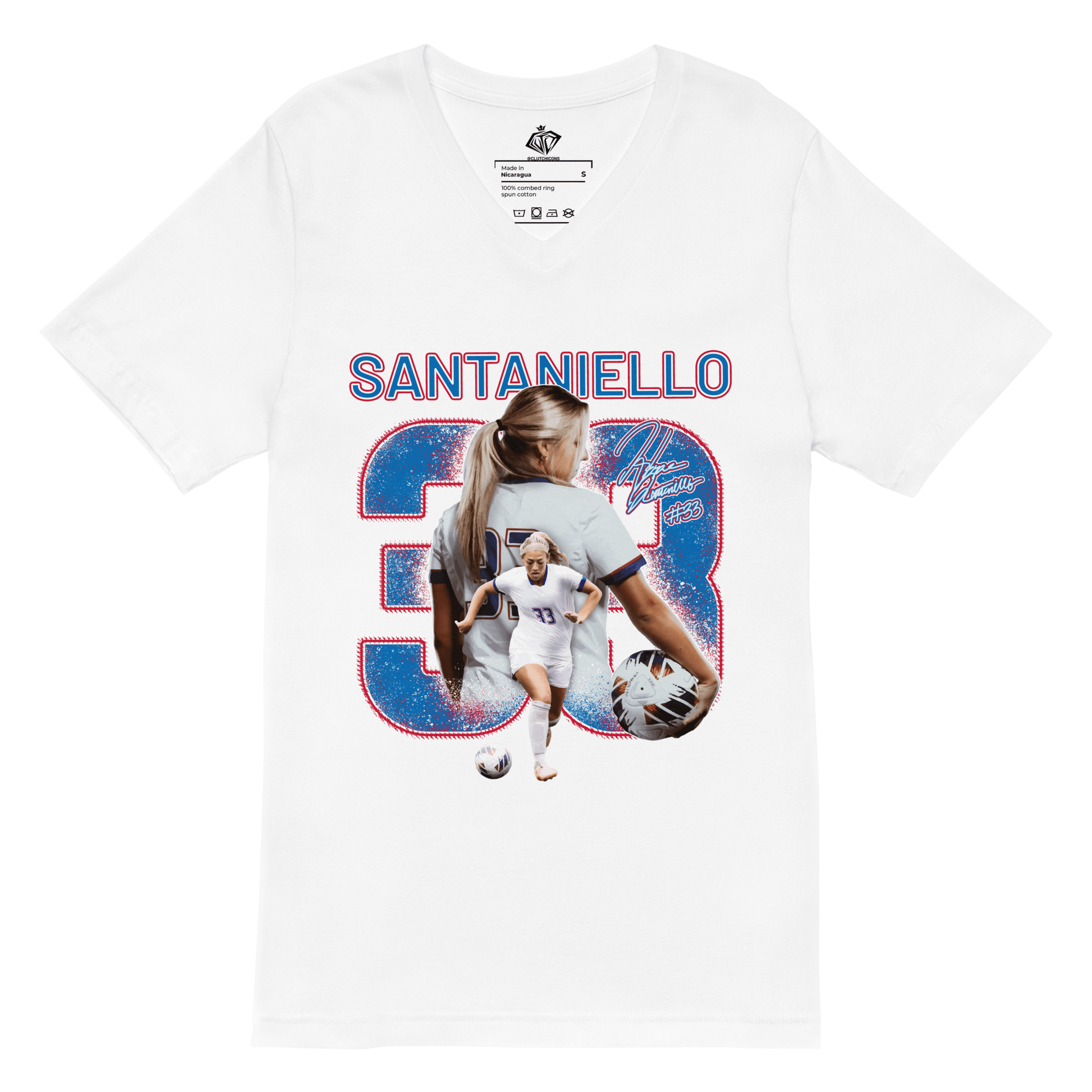 Hope Santaniello | Mural V-neck T-shirt - Clutch -