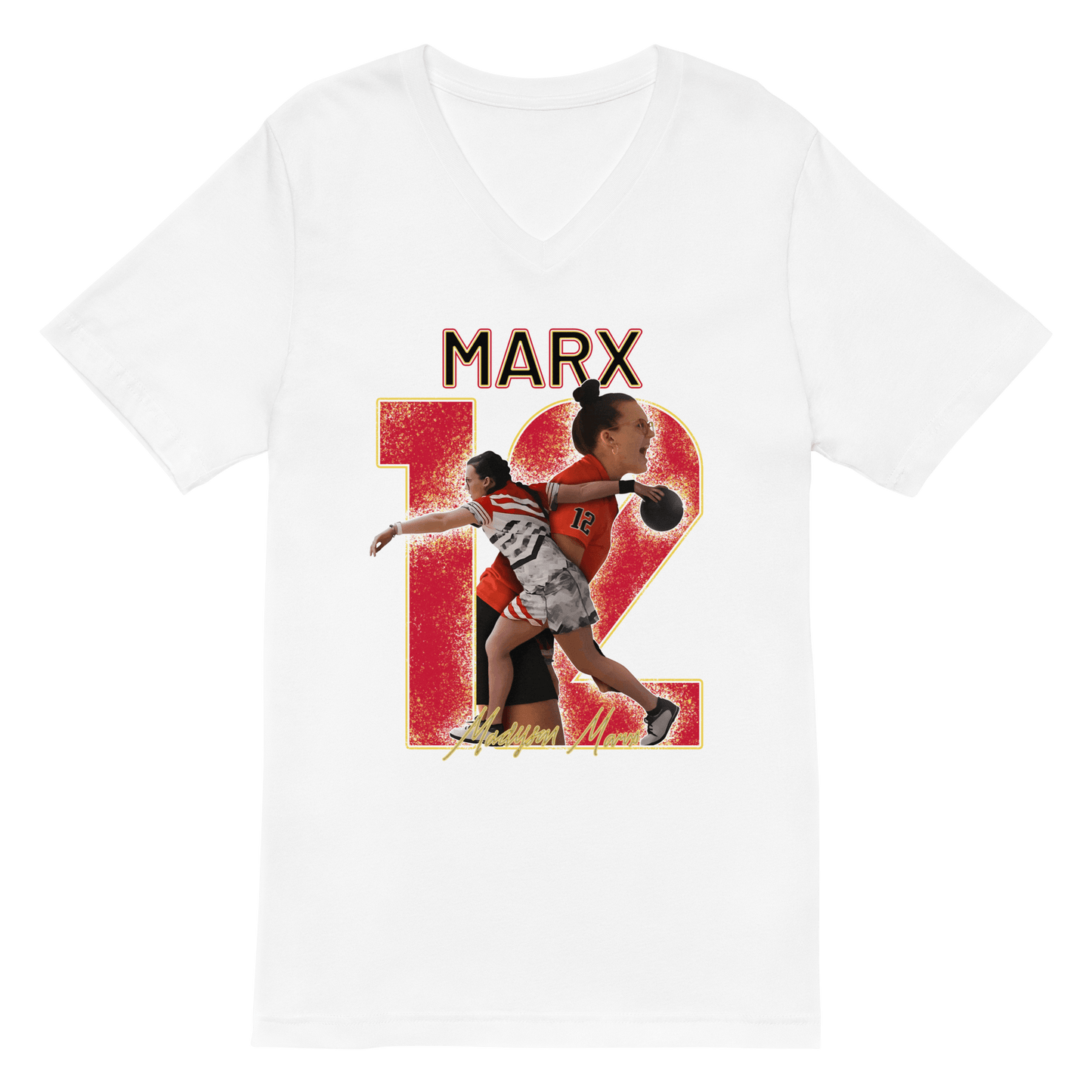 Madyson Marx| Mural V-neck T-shirt - Clutch -