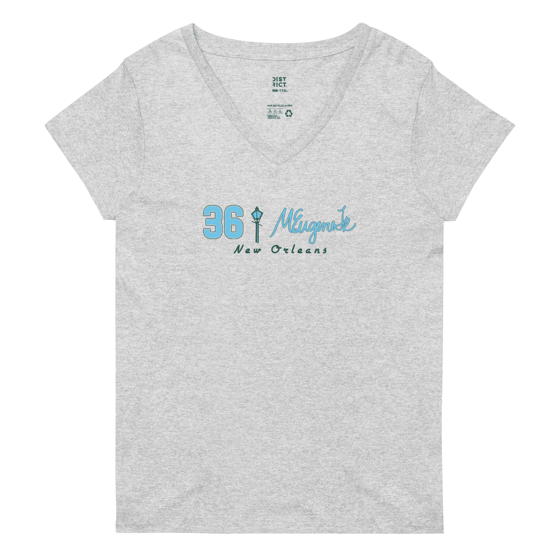 Mandel Eugene Jr. | Mural & Patch V-neck T-shirt - Clutch -