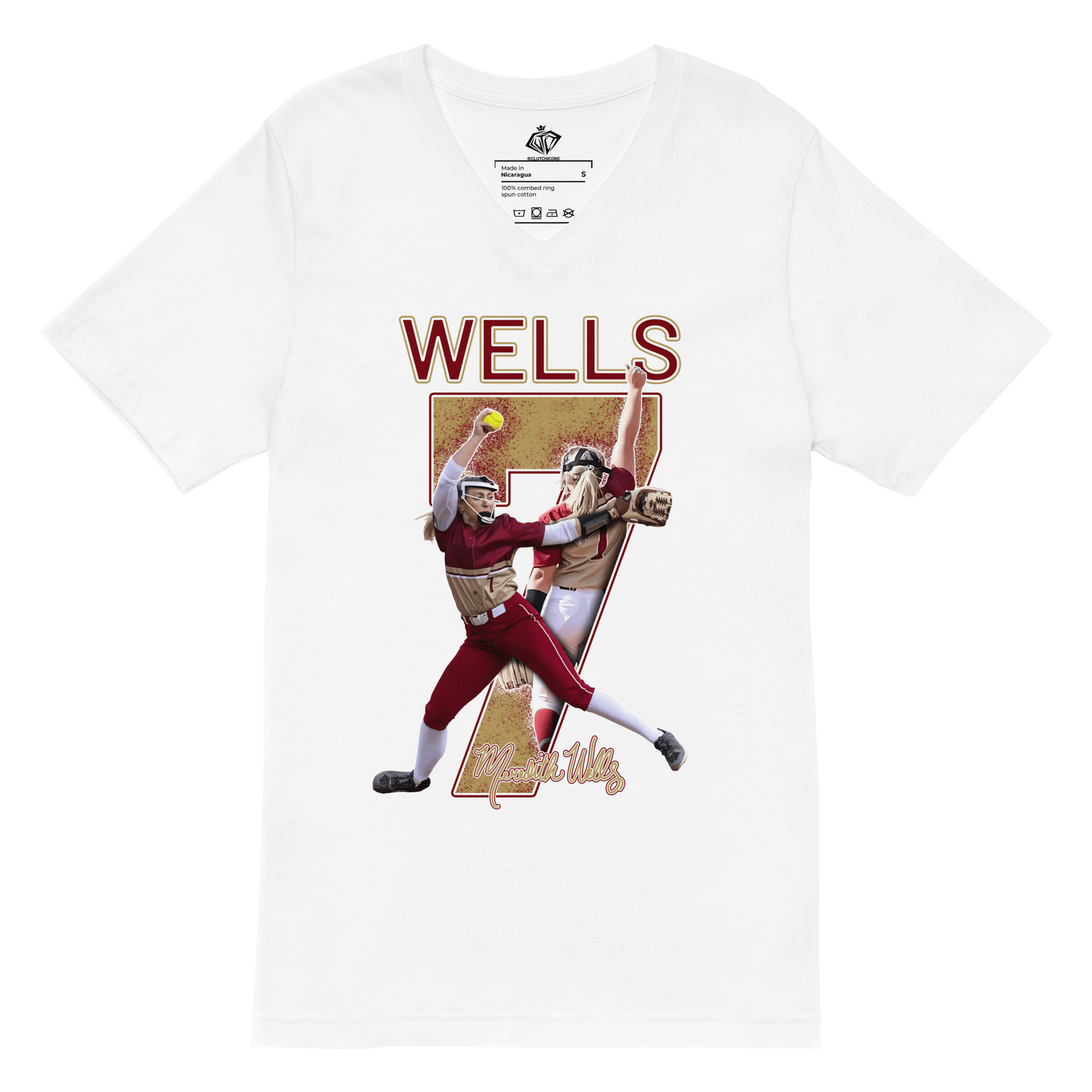 Meredith Wells | Mural V-neck T-shirt - Clutch -