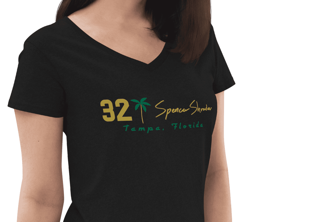Spencer Shrader | Player Patch V-neck T-shirt - Clutch - Clothing