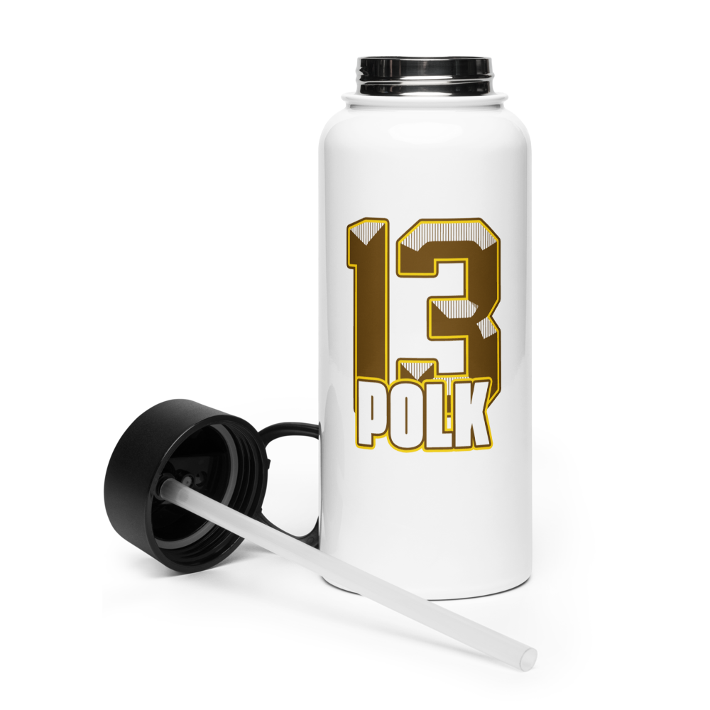 Malik Polk | Jersey Style Stainless Steel Water Bottle
