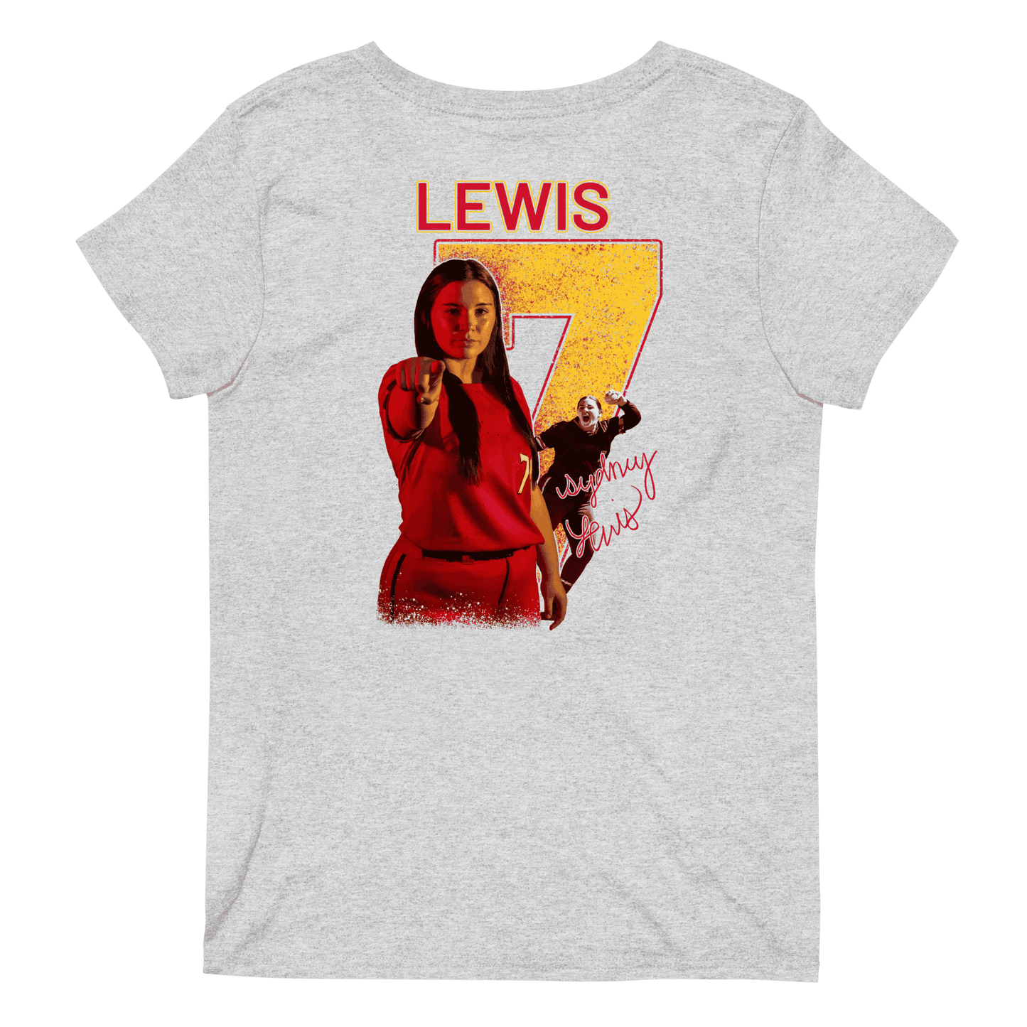 Sydney Lewis | Mural & Patch V-neck T-shirt - Clutch -