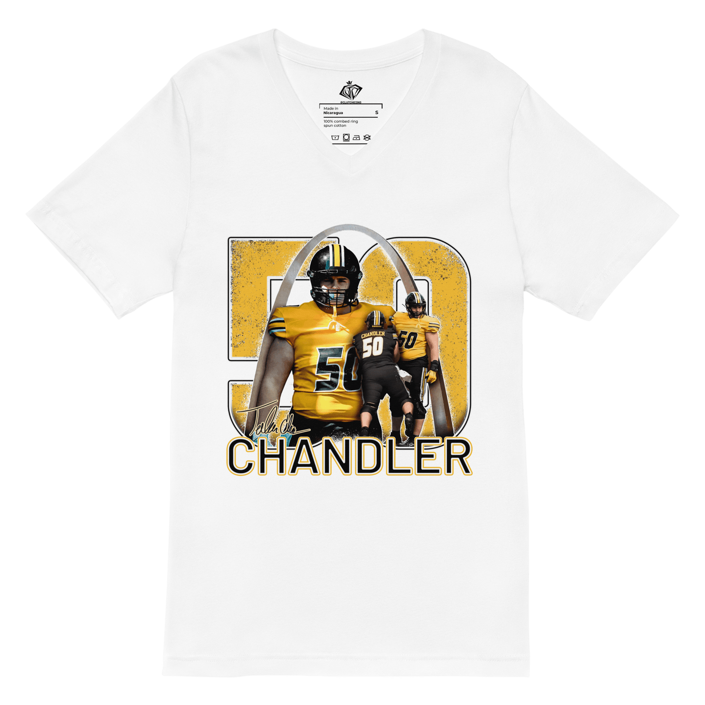 Talan Chandler | Mural V-neck T-shirt - Clutch -