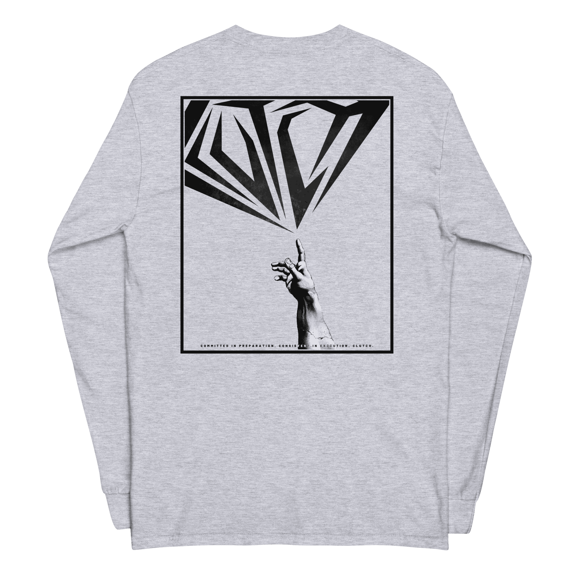 Touch Greatness | Back Print Long Sleeve Shirt - Clutch -