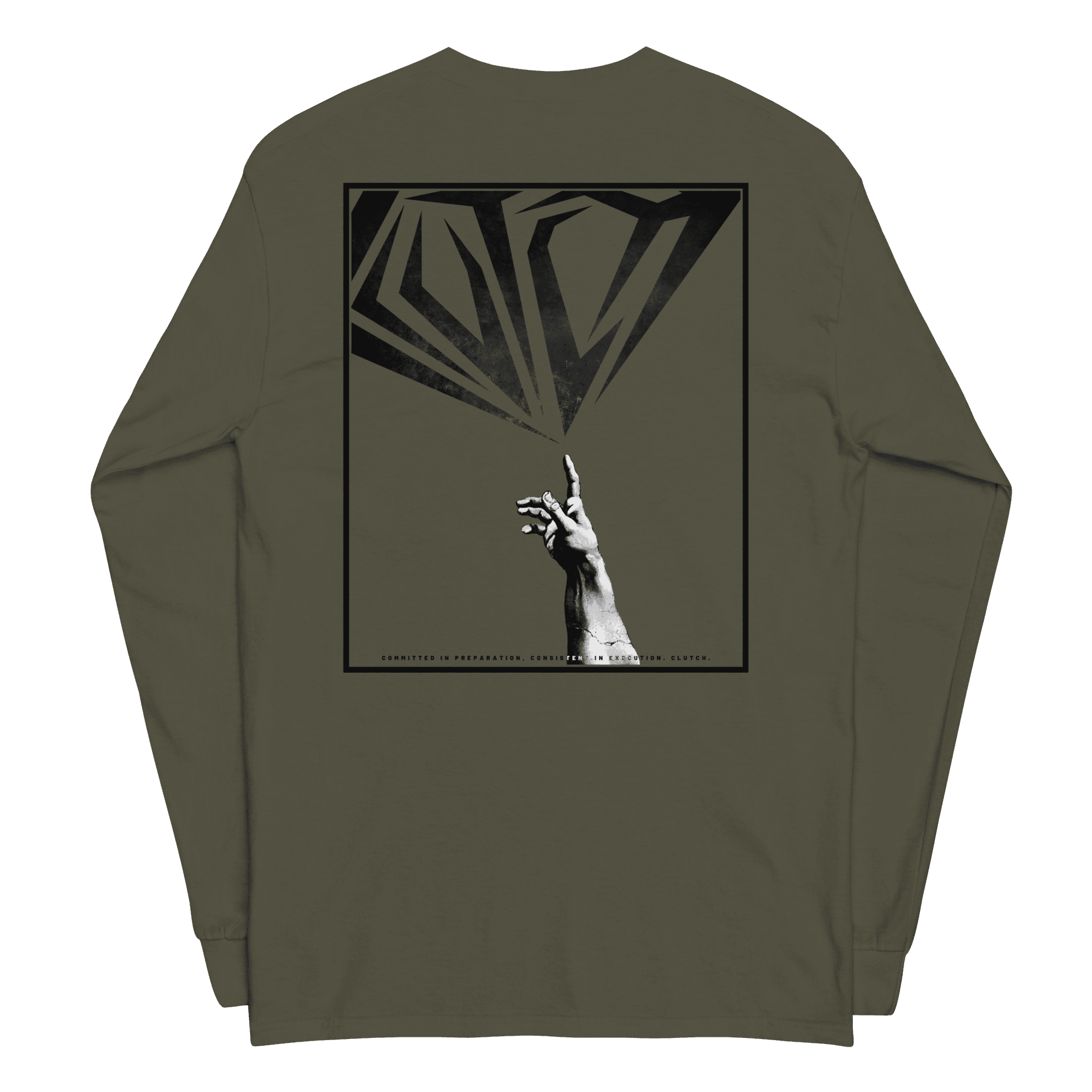 Touch Greatness | Back Print Long Sleeve Shirt - Clutch -