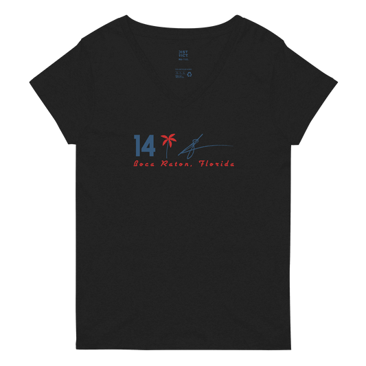 Tyriq Starks | Mural & Patch V-neck T-shirt - Clutch - Clothing