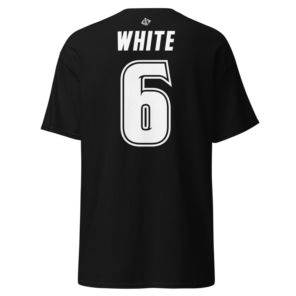Sarah White | Black & White Jersey-Style Shirt