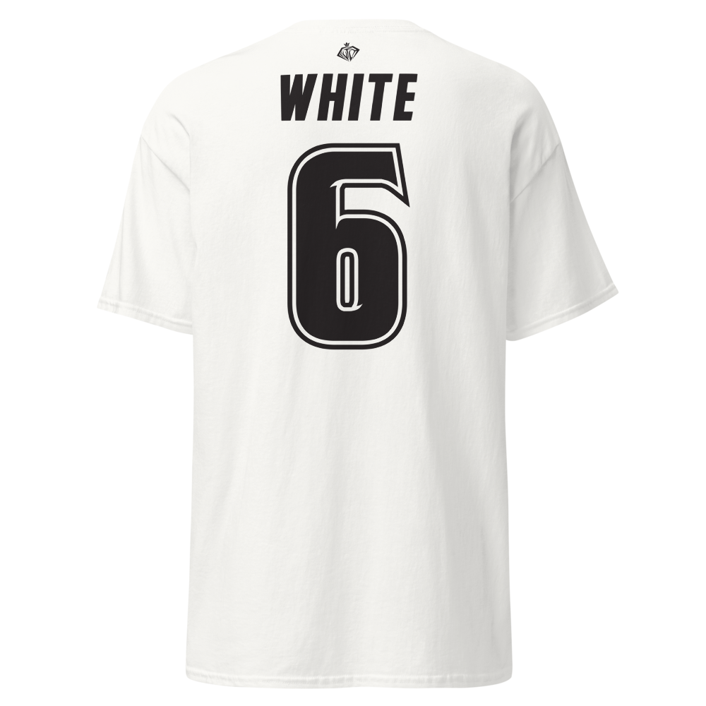 Sarah White | Black & White Jersey-Style Shirt
