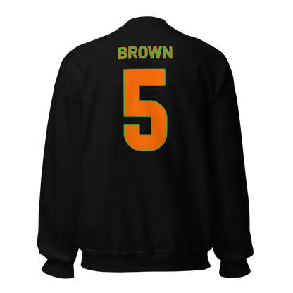 Travian Brown | Jersey Style Crewneck Sweatshirt