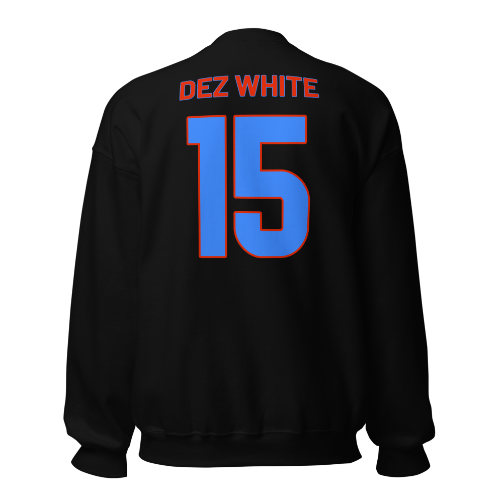 Dezman White | Jersey Style Crewneck Sweatshirt