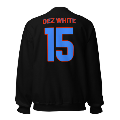 Dezman White | Jersey Style Crewneck Sweatshirt