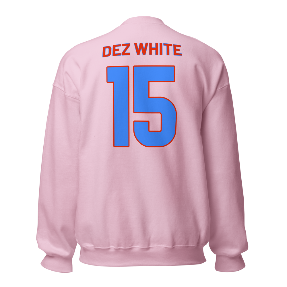 Dezman White | Jersey Style Crewneck Sweatshirt