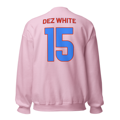 Dezman White | Jersey Style Crewneck Sweatshirt
