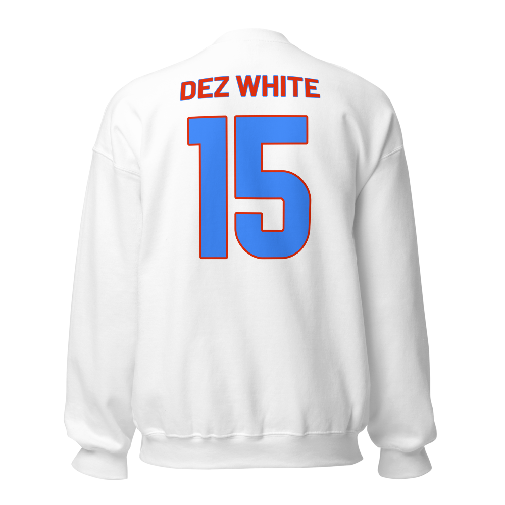 Dezman White | Jersey Style Crewneck Sweatshirt