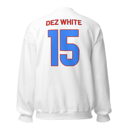Dezman White | Jersey Style Crewneck Sweatshirt