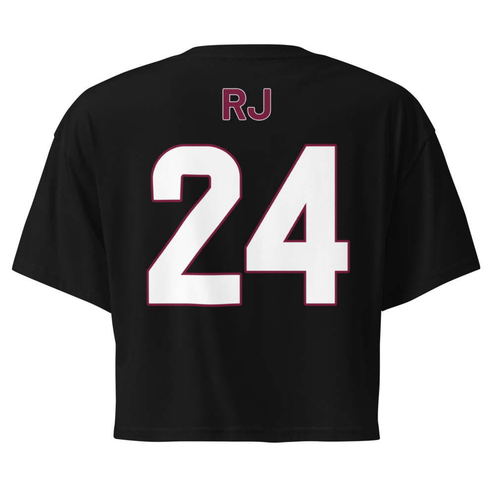 Roland Fernandez | Jersey Style Crop Top