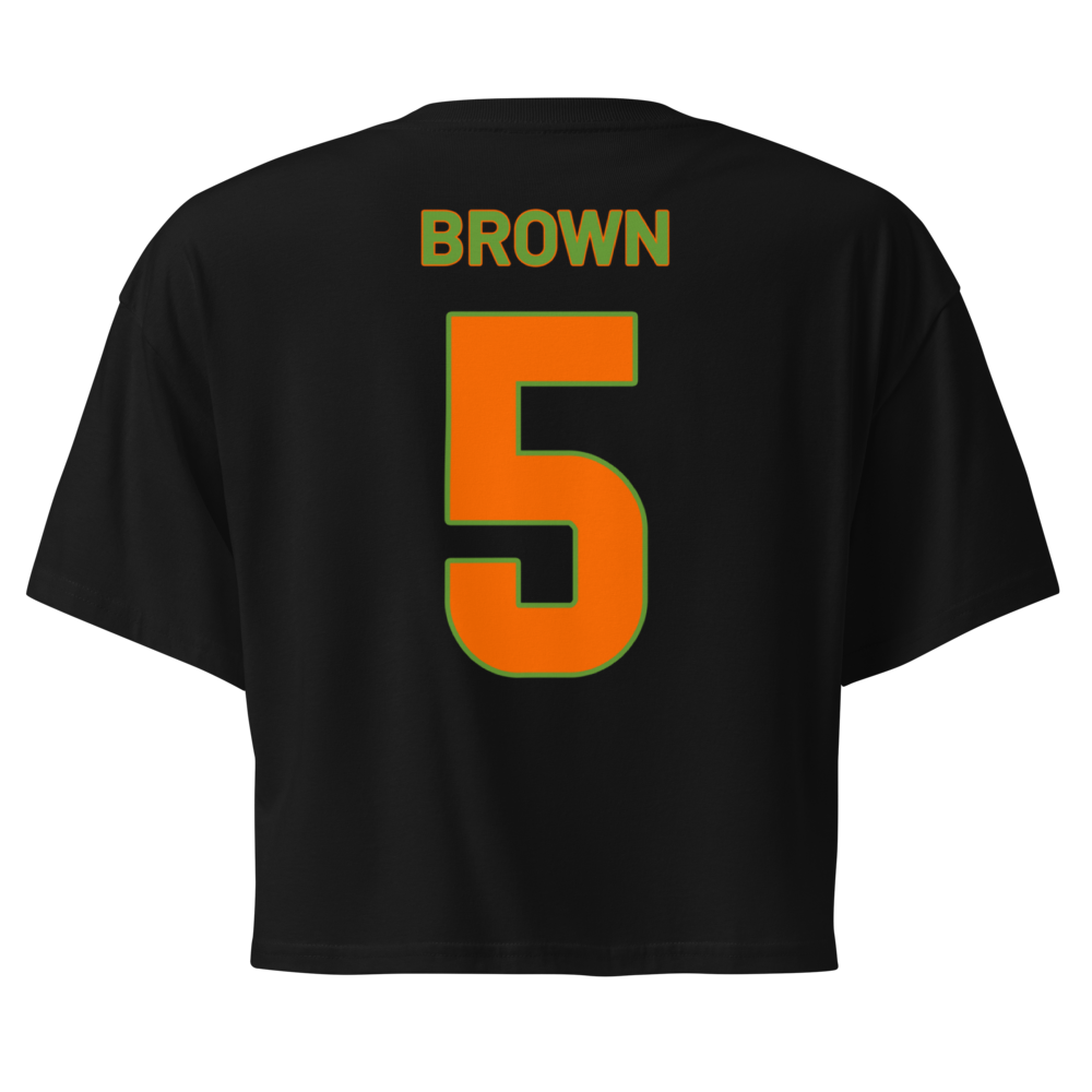 Travian Brown | Jersey Style Crop Top