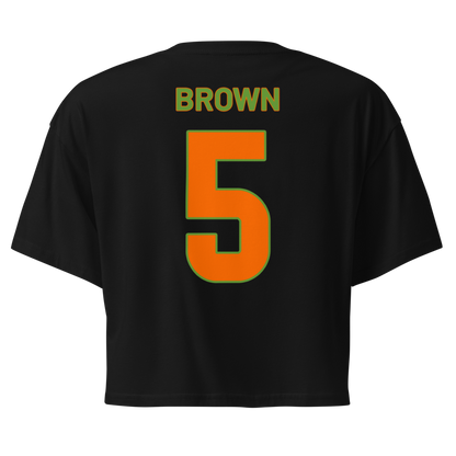 Travian Brown | Jersey Style Crop Top